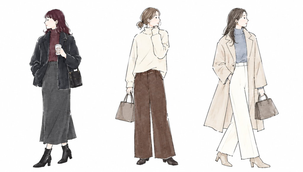 ミニマルな冬の三人ファッション画 1 e1791570354991 1024x580